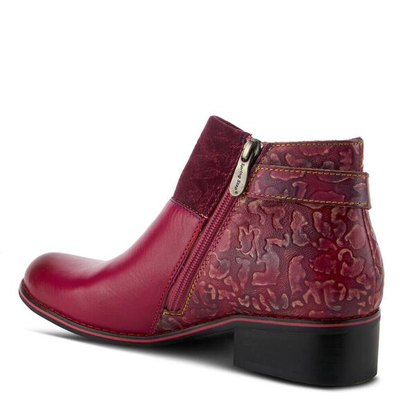 L’Artiste by Spring Step Womens Tiatia Leather Ankle Bootie - Bordeaux NEW - Picture 5 of 8